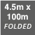 4.5m x 100m folded