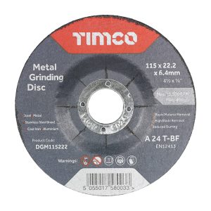 116 x 22.2x6.4mm Metal Grinding Discs INDIVIDUAL
