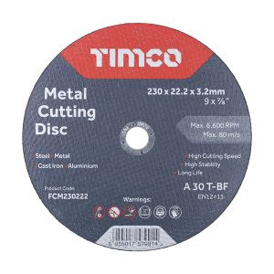 231 x 22.2x3.2mm Metal Cutting Discs PACK 25no.