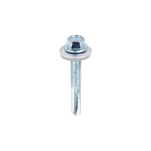 5.5 x 38mm Hex Screw W16 S/DRILL No5 Zinc BOX 100