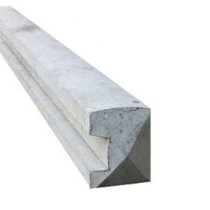 2.7m Slotted Concrete END Post PYRAMID TOP