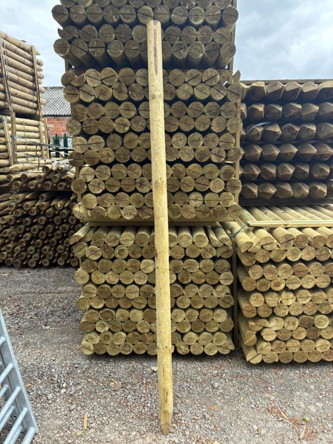 75-100mm x 2.40m Peel Stake Pointed UC4 Pro Post | County Town ...