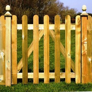 Picket Gate Round Top 0.9mx1.2m (Mortice)
