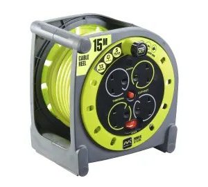 PRO-XT Case Cable Reel 240V 13A 4-Socket 15m